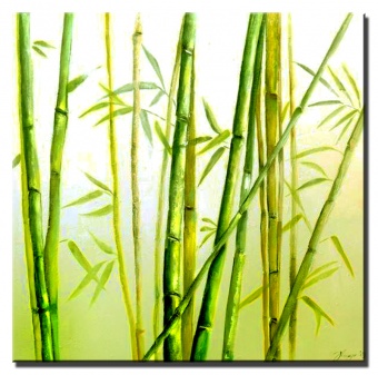 Bamboo Landscape Handmade Oil Paintings Canvas Oil Painting Picture G01637