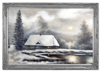 Winter landscape handmade oil paintings canvas oil painting picture G119589