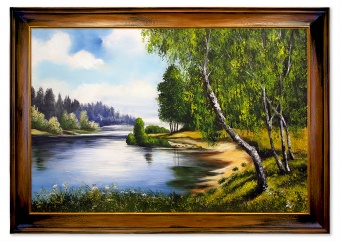 River landscape handicraft oil paintings canvas oil painting picture G120015