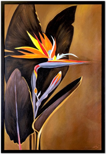 "Exotic Flower" Handcrafted Oil Paintings Canvas Oil Painting G118468