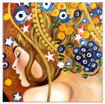 Flower crown handmade oil paintings canvas oil painting picture G05495