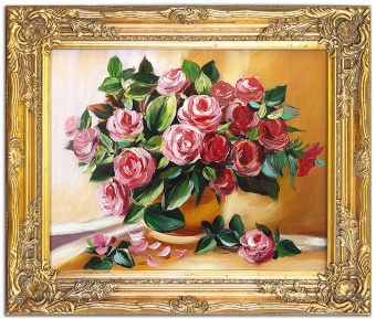 Rose bouquet handmade oil paintings canvas oil painting image G02531