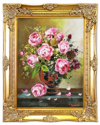 Roses bouquet handmade oil paintings canvas oil painting picture G03437