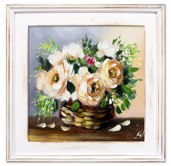 Bouquet Handmade Oil Paintings Paintings Canvas Oil Picture Image G120403