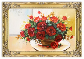 Rose bouquet handmade oil paintings canvas oil painting picture G00374