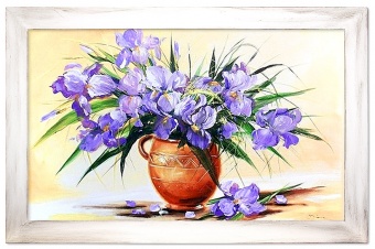 Violet flowers handmade oil paintings canvas oil painting picture G02096