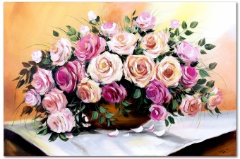 Rose bouquet handmade oil paintings canvas oil painting image G118510