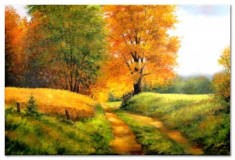 Autumn path handmade oil paintings canvas oil picture image G119592