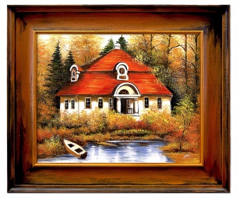 Autumn House Handicraft Oil Paintings Canvas Oil Painting Picture G118586