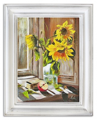 Sunflower Still Life Handcrafted Oil Paintings Canvas Oil Painting G06582