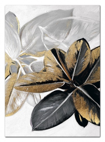 "Leaf Gold" Handmade Oil Paintings Canvas Oil Painting Picture G103646