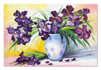 Iridien flowers handmade oil paintings canvas oil painting picture G00129