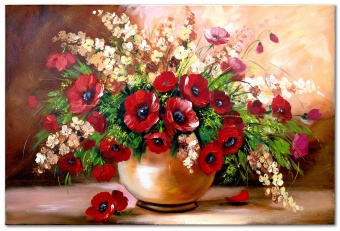 Bouquet of Poppies Handmade Oil Paintings Canvas G119127