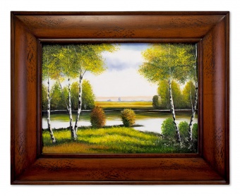 Landscape by the river Handwork Oil paintings Paintings Canvas Oil painting G119798