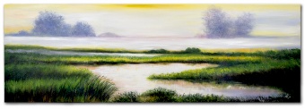 Morning landscape handmade oil paintings canvas oil painting image G17429