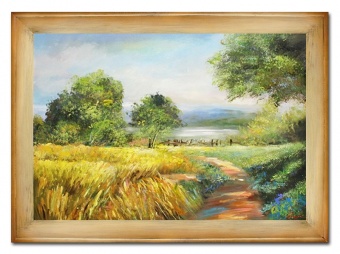 Landscape in summer handmade oil paintings canvas oil painting G15038