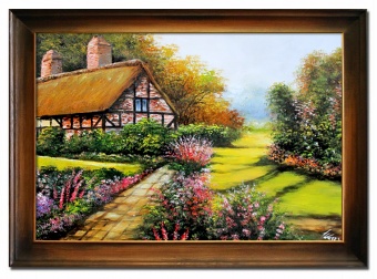 Flower Garden Handcrafted Oil Paintings Canvas Oil Painting Picture G107029