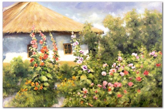 Flower House Handicrafts Oil Paintings Canvas Oil Painting Picture G118572