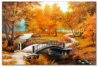 Autumn Landscape Handwork Oil Paintings Canvas Oil Painting Picture G119076