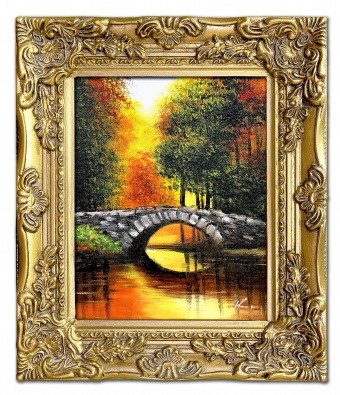 Autumn River Handcrafted Oil Paintings Canvas Oil Painting G15088