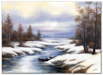 Winter landscape handcrafted oil paintings canvas oil painting picture G119204