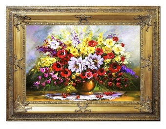 Pot bouquet handmade oil paintings canvas oil painting G16454