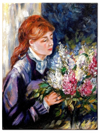 Flower girl handmade oil paintings canvas oil painting picture G119284