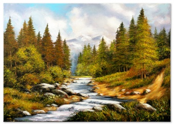 "Mountain landscape" Handicraft oil paintings canvas oil painting picture G118979