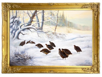 Winter landscape handmade oil paintings canvas G120428