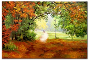 Autumn walk Handicraft Oil paintings Paintings Canvas Oil painting G118972