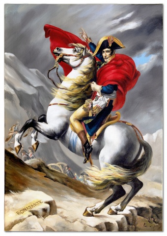 Napoleon over the Alps Handcrafted Oil Paintings Canvas G119342