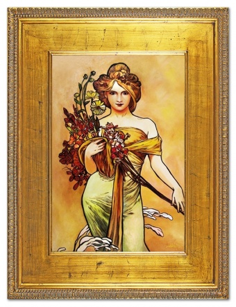 Flower girl handmade oil paintings canvas oil painting picture G107531