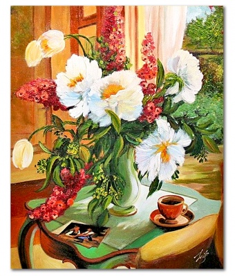 Flower arrangement handmade oil paintings canvas oil painting G119309