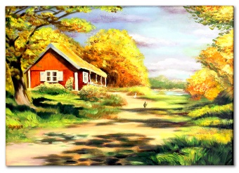 Autumn landscape handmade oil paintings canvas oil picture image G119482