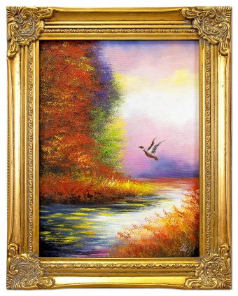 Autumn morning handcrafted oil paintings canvas oil painting picture G05406