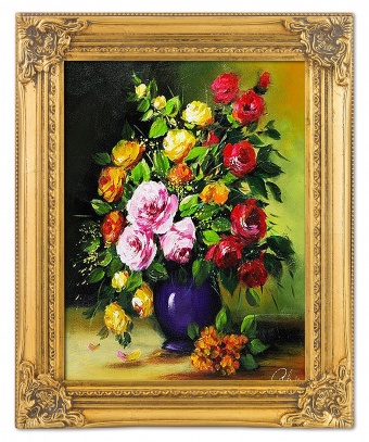 Flowers in vase handmade oil paintings canvas oil painting picture G01242