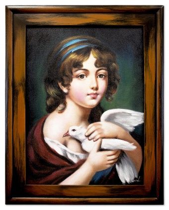 Child with Dove Handwork Oil Paintings Canvas Oil Painting Picture G120039