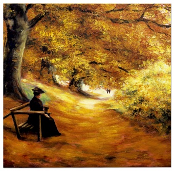 Autumn path handmade oil paintings canvas oil painting picture images G120226