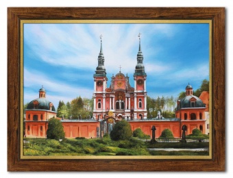 Dreamlike church handmade oil paintings canvas oil painting G111222