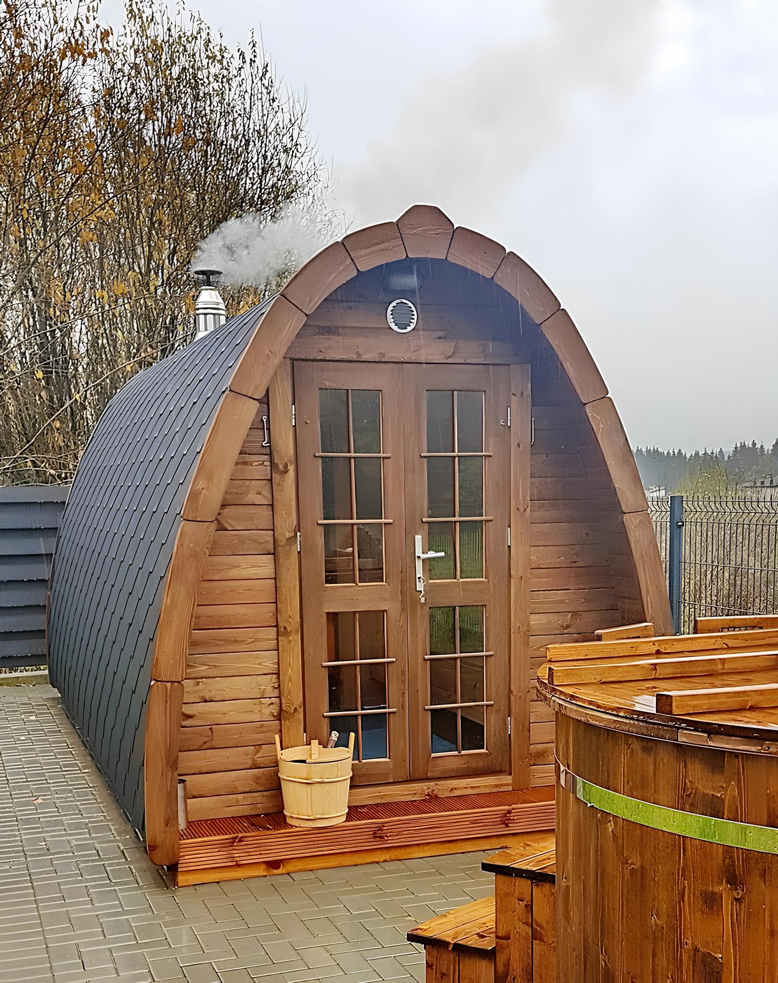 Sauna wood outdoor sauna garden sauna Finnish stove sauna house 240x590cm