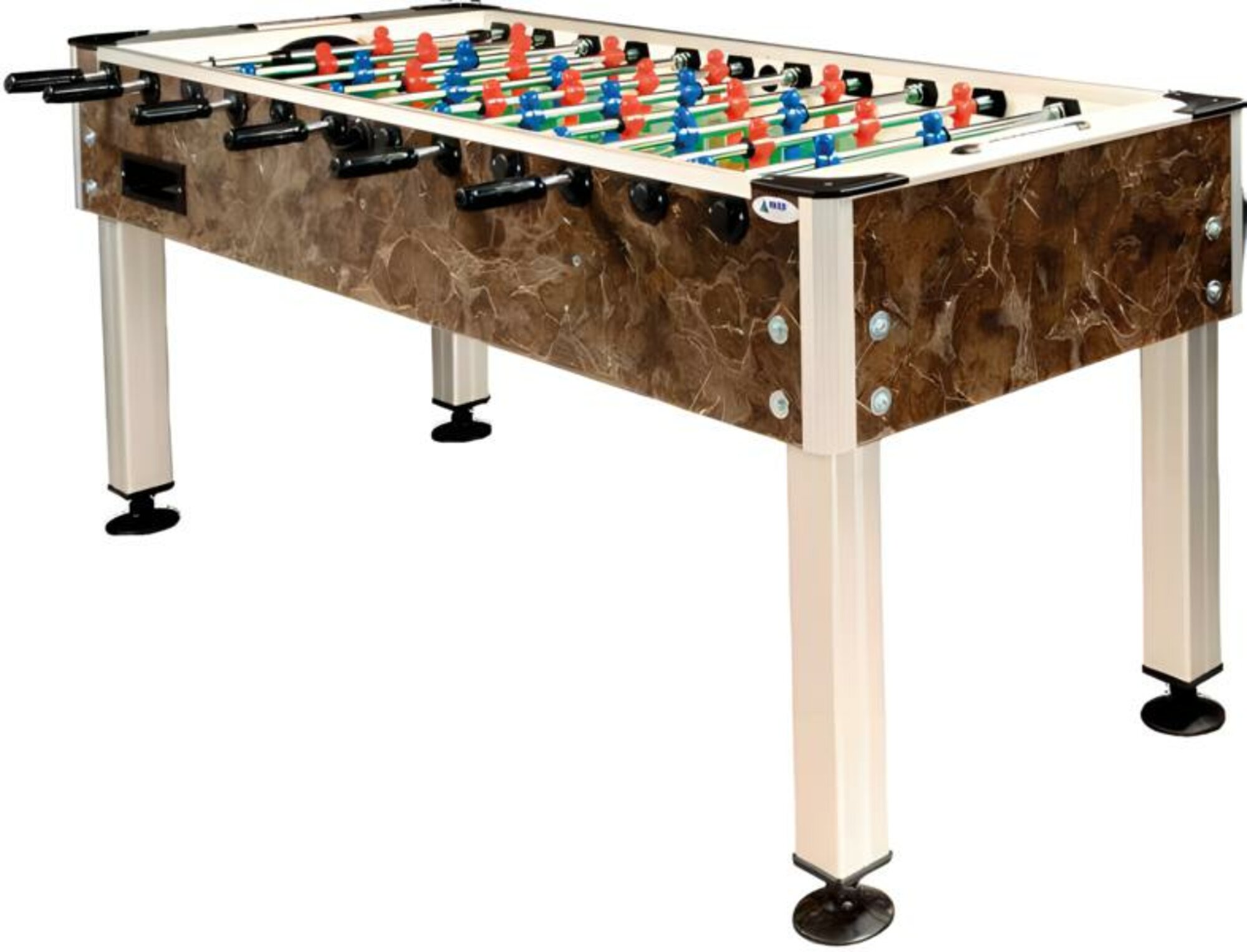 Foosball table, soccer table, kicker table, game kicker.