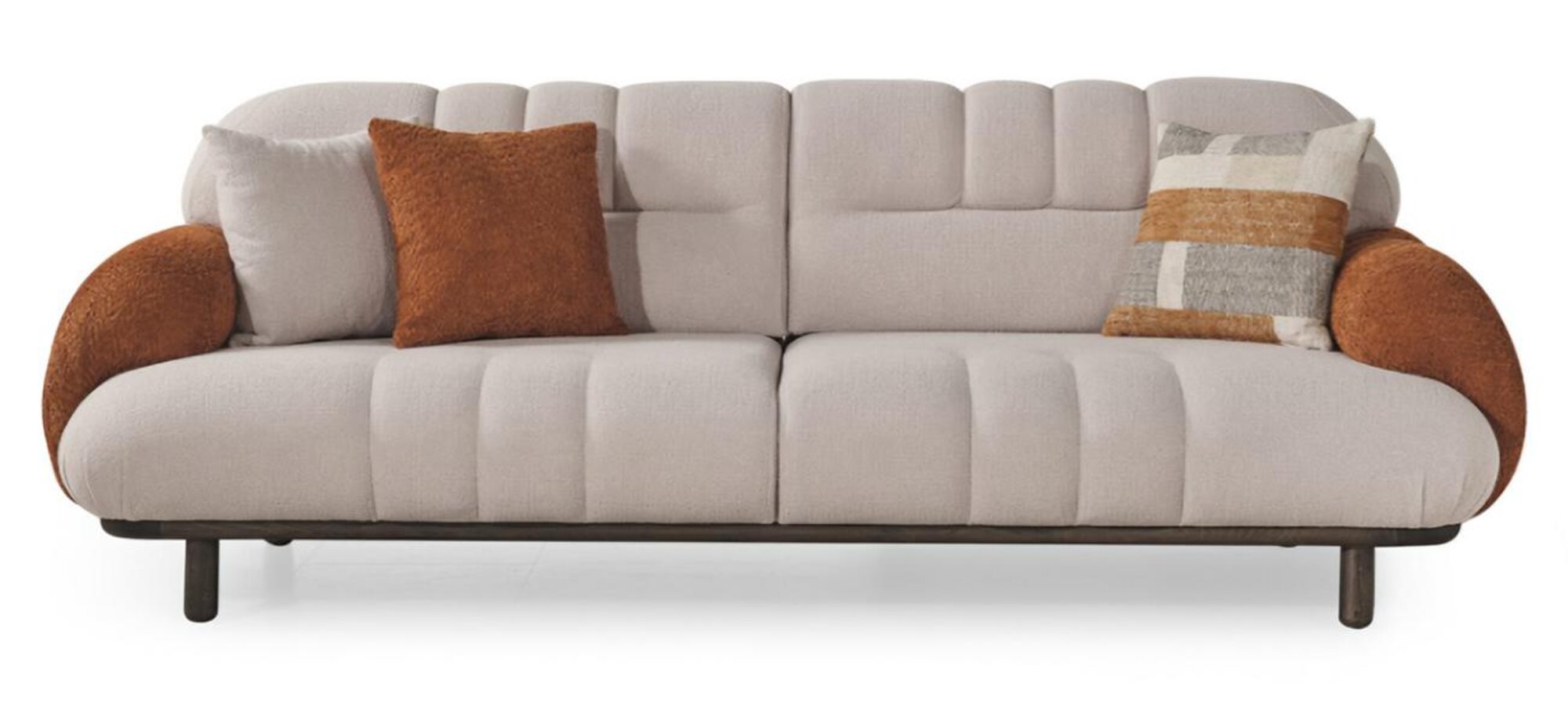 Three-seater sofa couch upholstered seating furniture couches sofas fabric sofa textile.