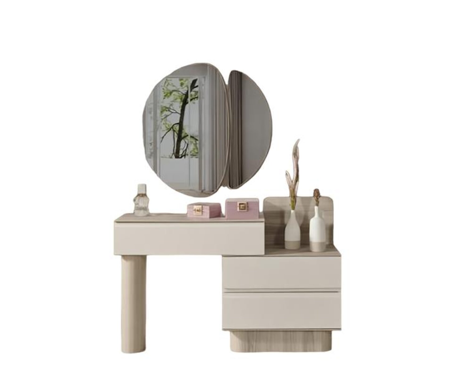 Dressing table with mirror designer luxury bedroom set 2 pcs furnishings