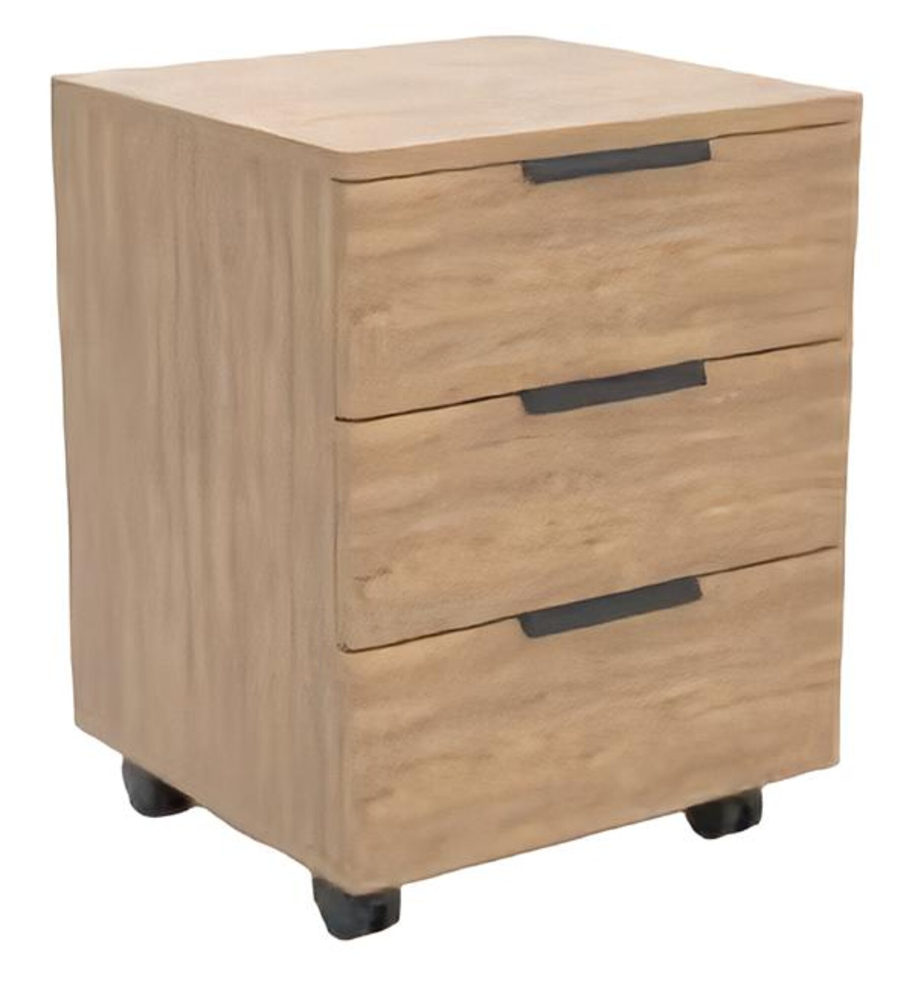 Chest of drawers with 3 drawers storage cabinet beige office living room