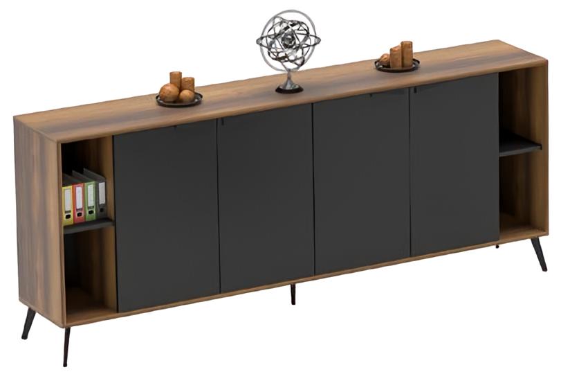 Cabinet Sideboard Office Furniture Study Desk Brown Black