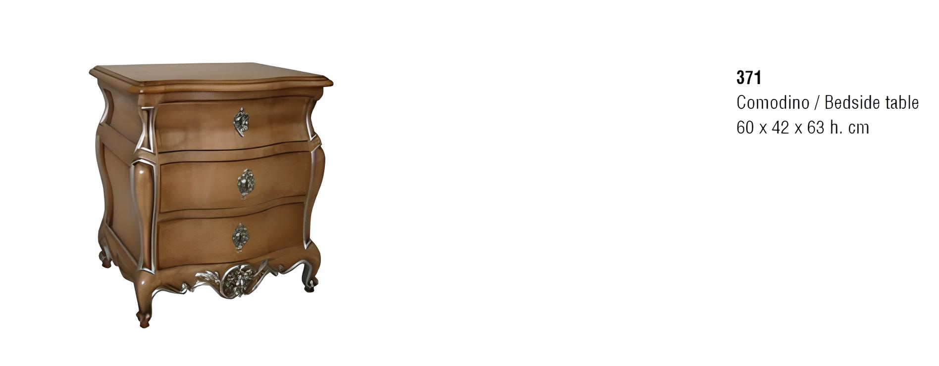 Classic nightstand solid wood tables Italian furniture furnishings table new