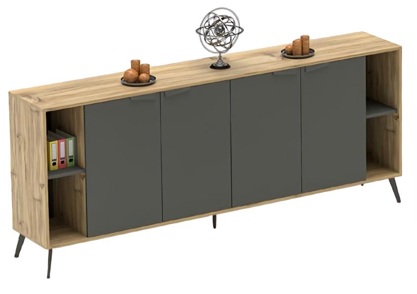 Office cabinet dresser file cabinet sideboard study beige gray