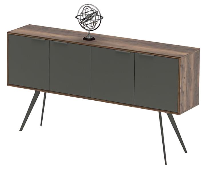 Sideboard Home Office Office Living Room Rectangular Wooden Furniture Brown Gray