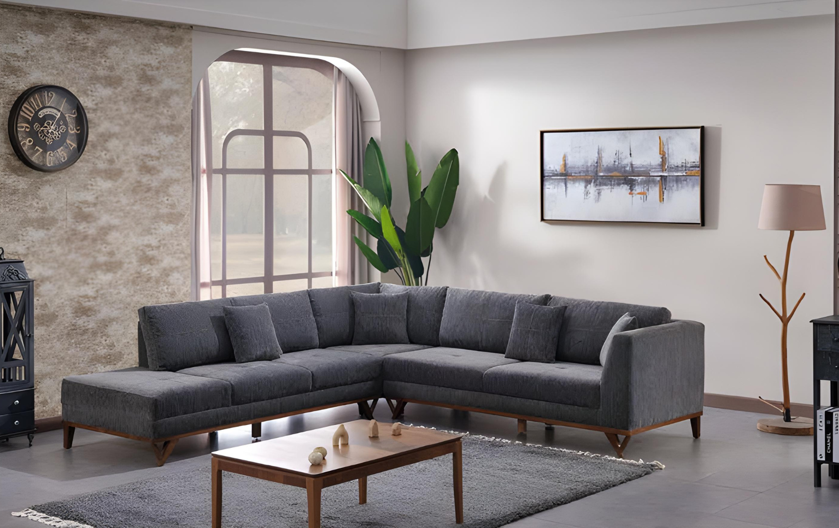 Modern Sofa L Shape Living Room Design Corner Sofa Luxury Furniture