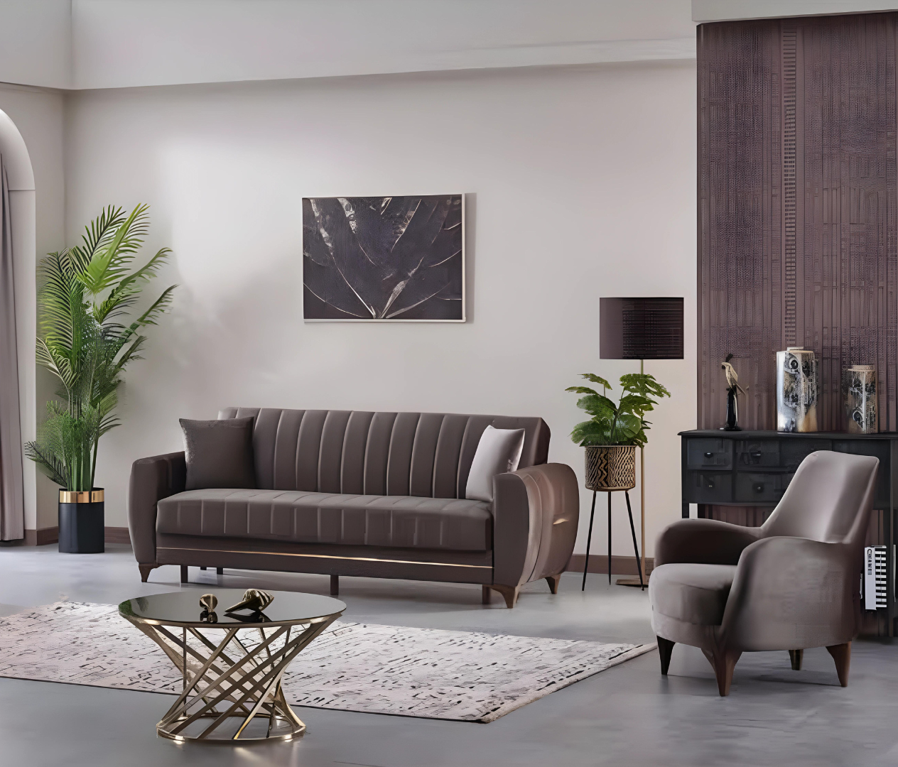 Sofa Three-Seater Couch Design Armchair Living Room Modern Design Upholstered Furniture